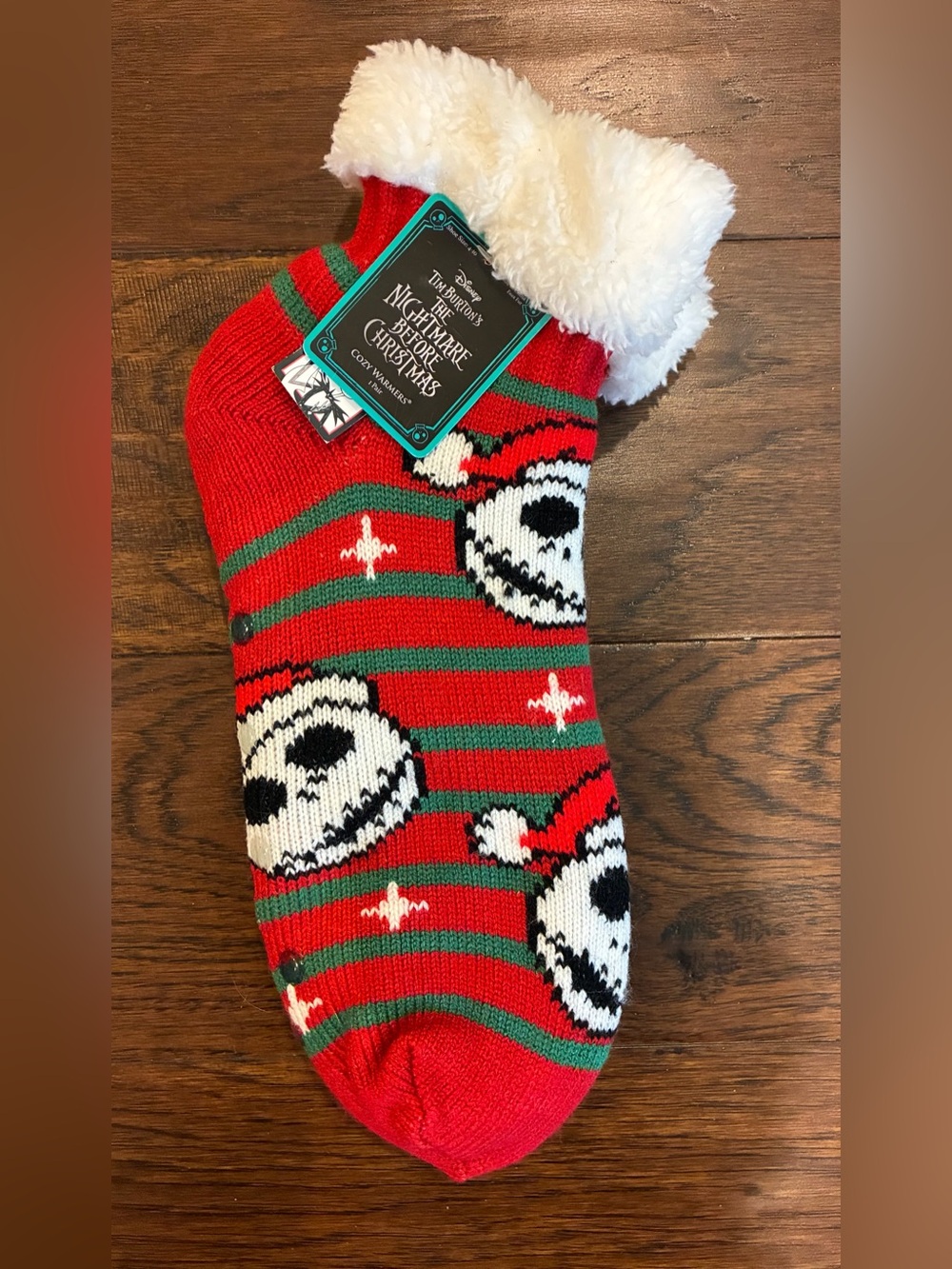 NWT Disney Tim Burton The Nightmare Before Christmas Sherpa Socks NEW